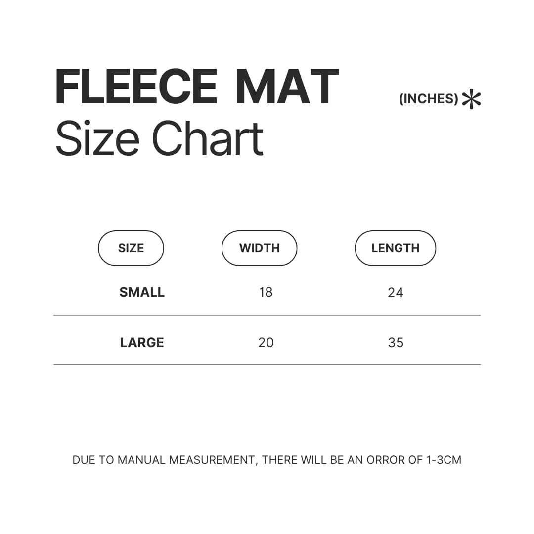 Fleece Mat Size Chart - Jake Paul Shop