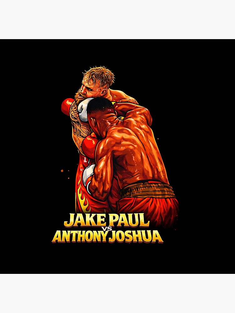 Anthony Joshua And Jake Paul Throw Pillow - Image 2