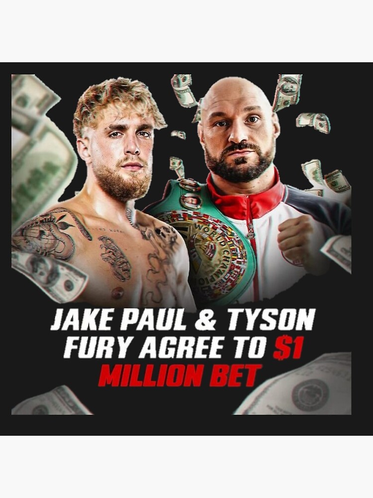 Jake Paul Vs Tyson Fury Throw Pillow - Image 2