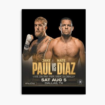 Jake Paul Vs Nate Diaz Boxing Fight Poster Poster