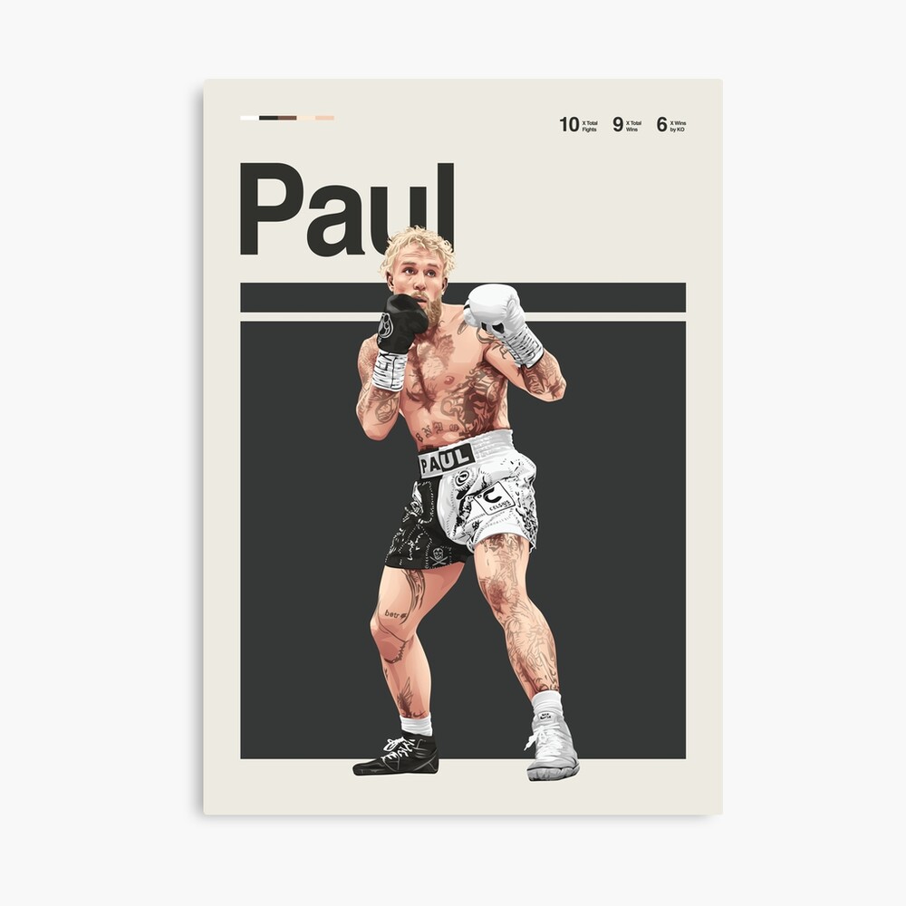 Jake Paul Print Minimalist Boxing Wall Art Poster