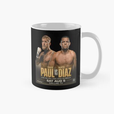 Jake Paul Vs Nate Diaz Boxing Fight Poster Mug
