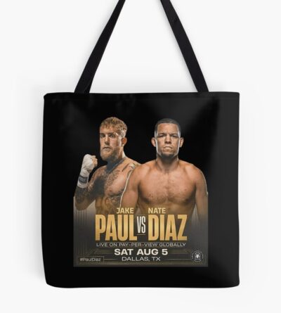 Jake Paul Vs Nate Diaz Boxing Fight Poster Tote Bag