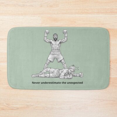 Jake Paul Vs Anthony Joshua Hand Drawn Bath Mat