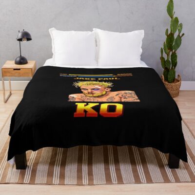 Jake Paul Ko Fight Games Boxing Throw Blanket