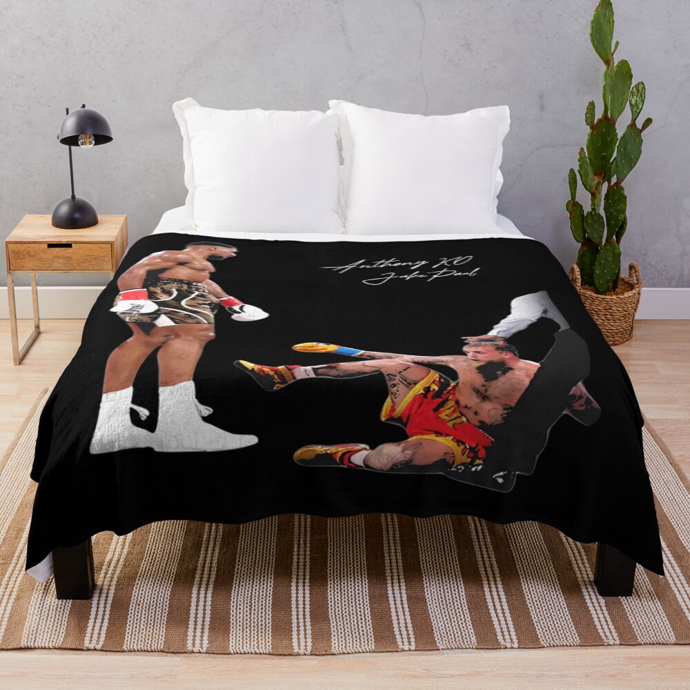 Anthony Joshua Vs Jake Paul Throw Blanket