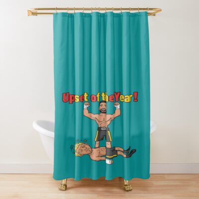 Jake Paul Boxing Upset Anthony Joshua Knockout Cartoon Design Shower Curtain