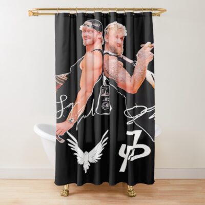 Logan Paul And Jake Paul Boxing Champions Poster Shower Curtain