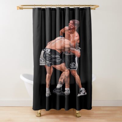 Nate Diaz S Guillotine On Jake Paul The Unexpected Move Shower Curtain