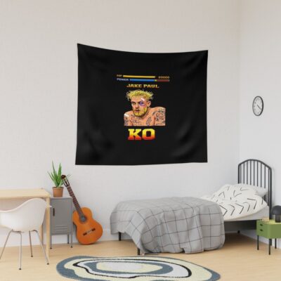 Jake Paul Ko Fight Games Boxing Tapestry