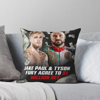 Jake Paul Vs Tyson Fury Throw Pillow